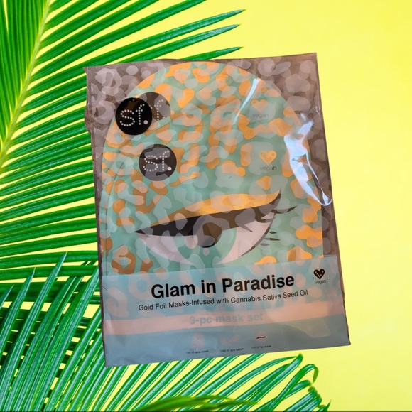 Glam in Paradise Cannabis face mask bundle NEW - Picture 2 of 2